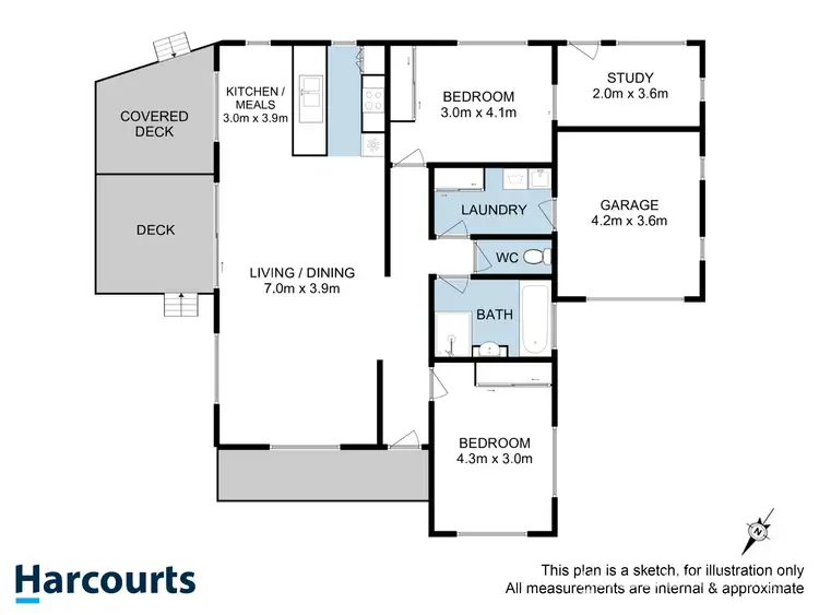 Floorplan of Homely unit listing, 6/3 Home Avenue, Blackmans Bay TAS 7052
