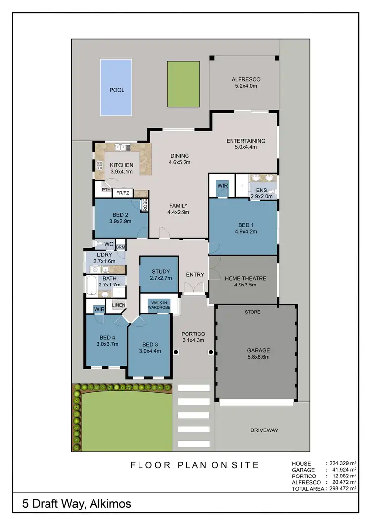 Floorplan of Homely house listing, 5 Draft Way, Alkimos WA 6038