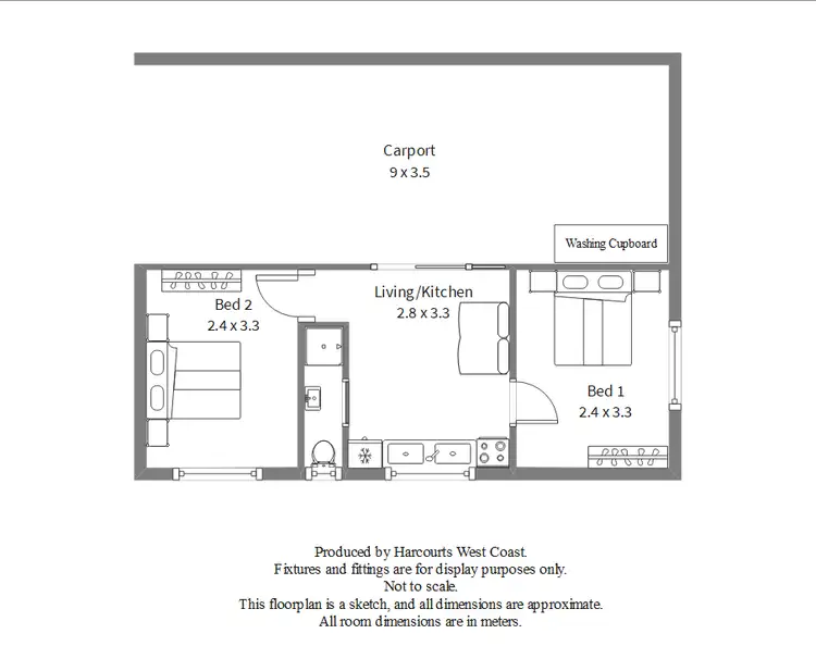 Floorplan of Homely unit listing, 46 Baillieu Street, Rosebery TAS 7470