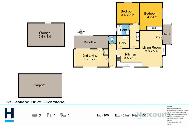 Floorplan of Homely house listing, 58 Eastland Drive, Ulverstone TAS 7315