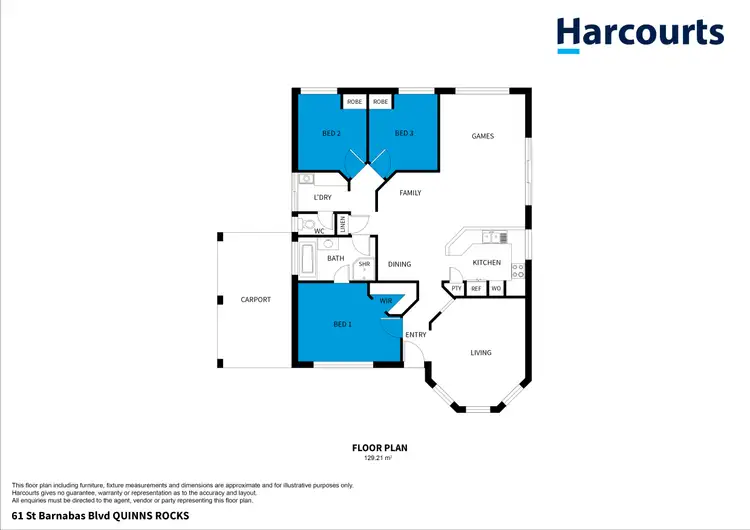 Floorplan of Homely house listing, 61 St Barnabas Boulevard, Quinns Rocks WA 6030