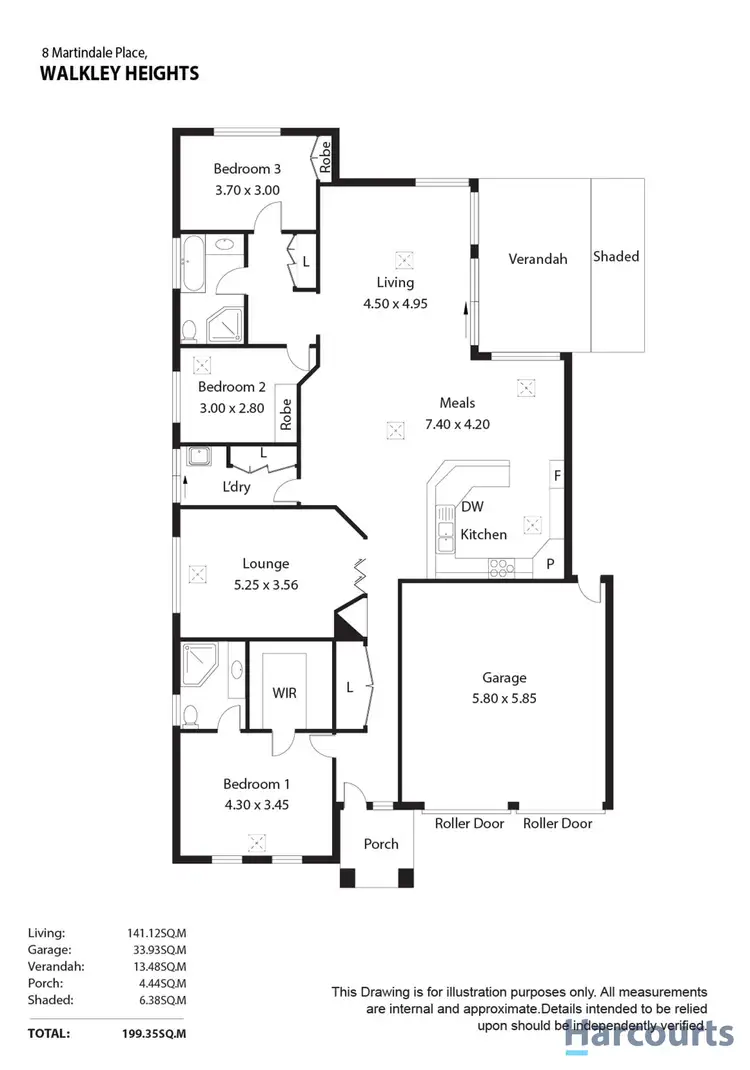 Floorplan of Homely house listing, 8 Martindale Place, Walkley Heights SA 5098