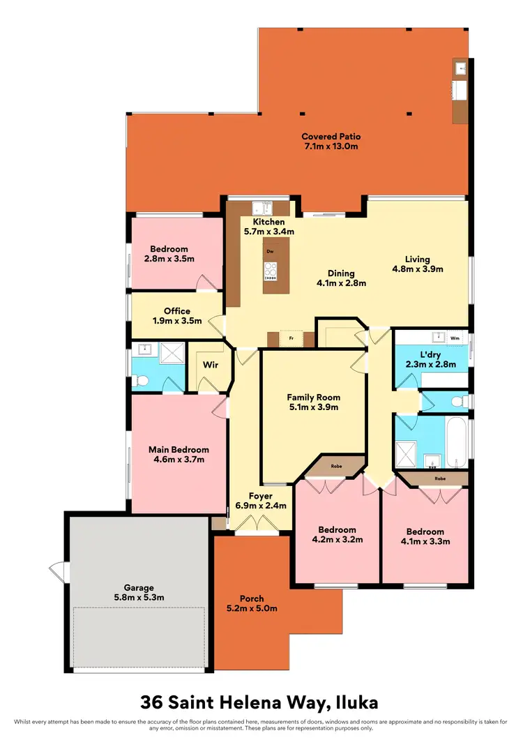 Floorplan of Homely house listing, 36 St Helena Way, Iluka WA 6028
