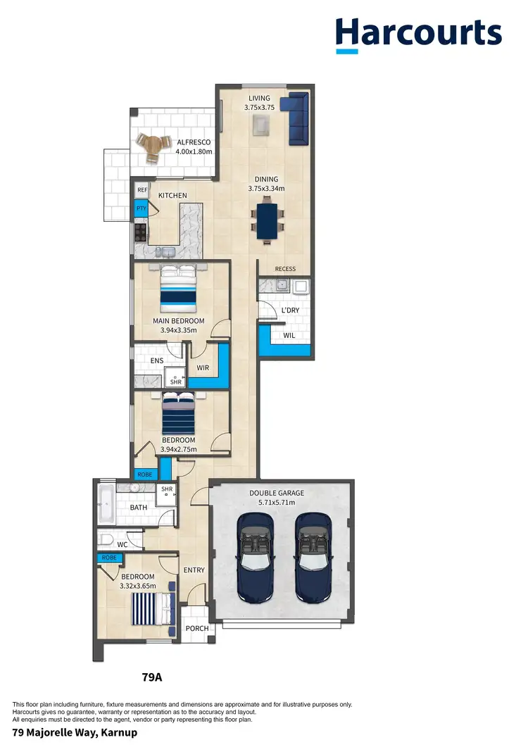 Floorplan of Homely house listing, 79A Majorelle Way, Karnup WA 6176