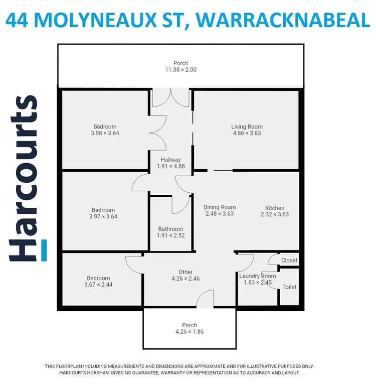 Floorplan of Homely house listing, 44 Molyneaux Street, Warracknabeal VIC 3393