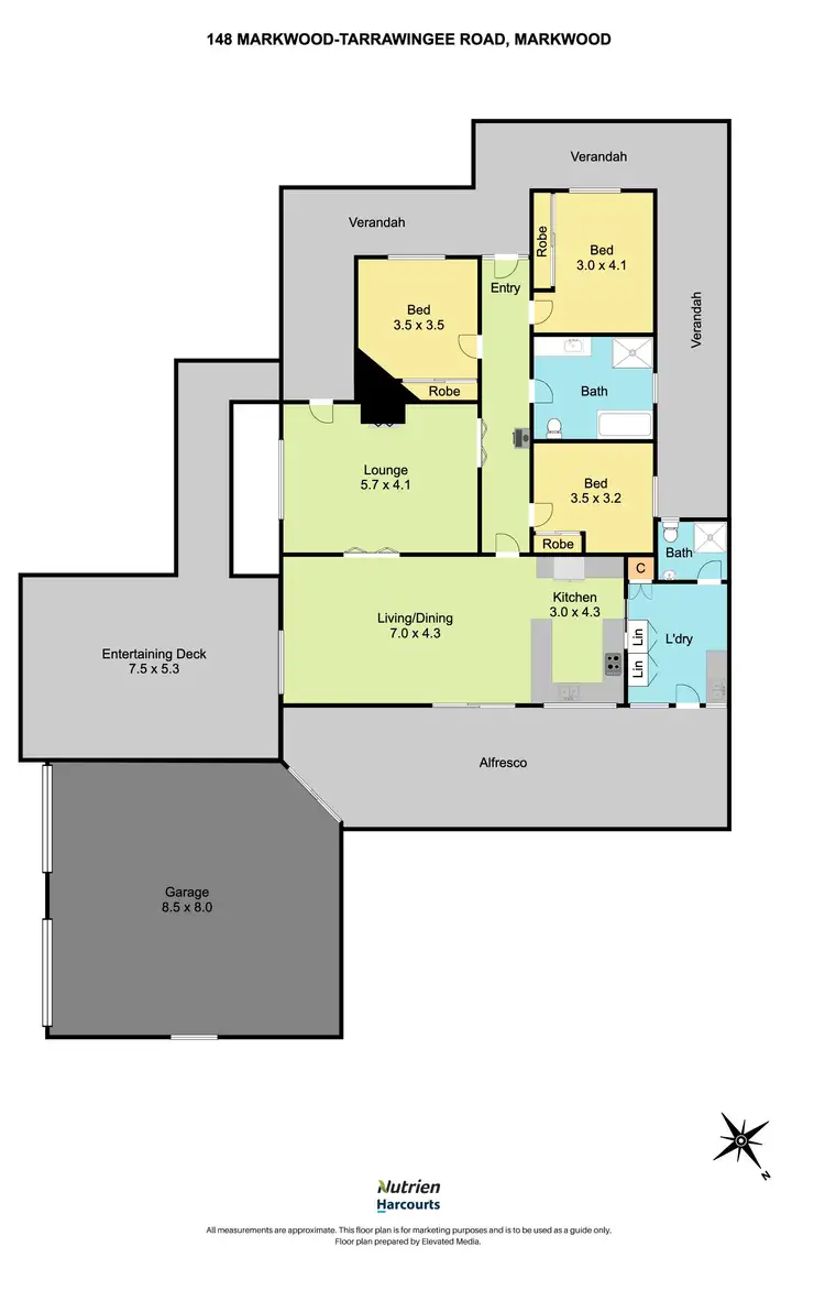 Floorplan of Homely rural property listing, 148 Markwood-Tarrawingee Road, Markwood VIC 3678
