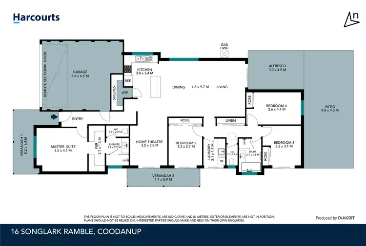 Floorplan of Homely house listing, 16 Songlark Ramble, Coodanup WA 6210