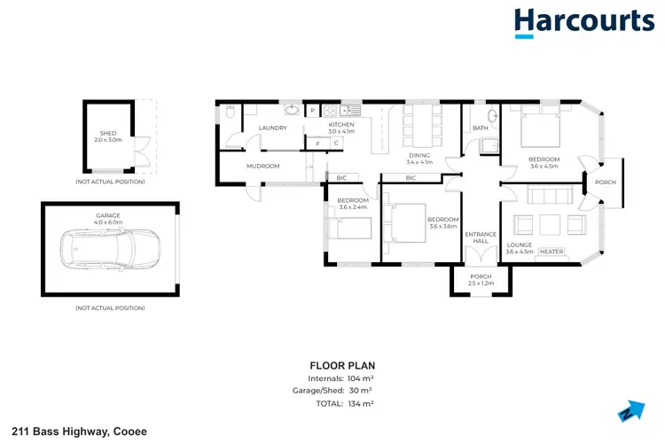 Floorplan of Homely house listing, 211 Bass Highway, Cooee TAS 7320