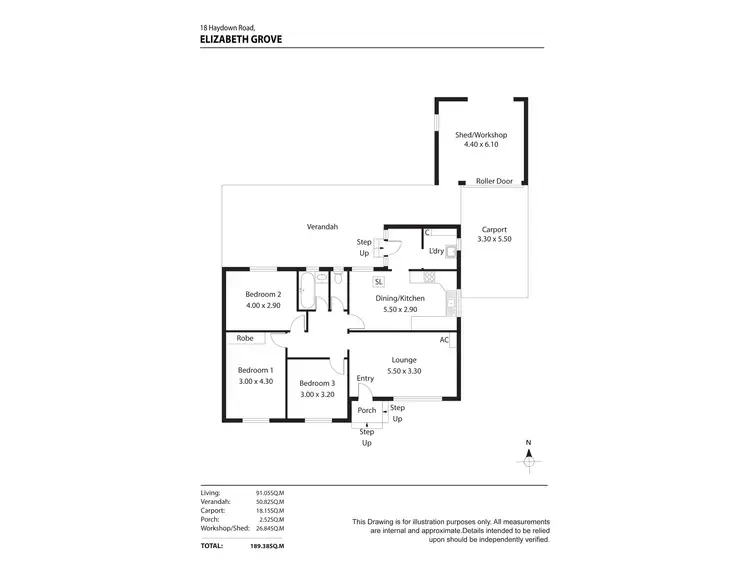 Floorplan of Homely house listing, 18 Haydown Road, Elizabeth Grove SA 5112