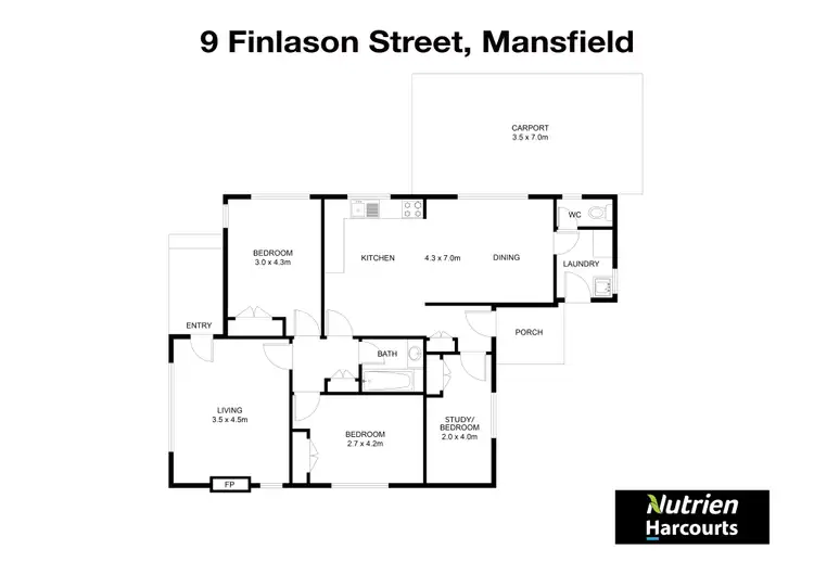 Floorplan of Homely house listing, 9 Finlason Street, Mansfield VIC 3722