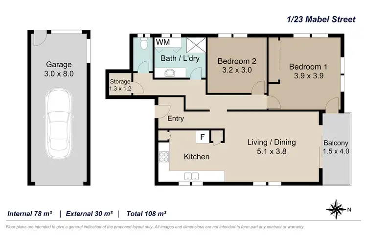 Floorplan of Homely unit listing, 1/23 Mabel Street, Margate QLD 4019