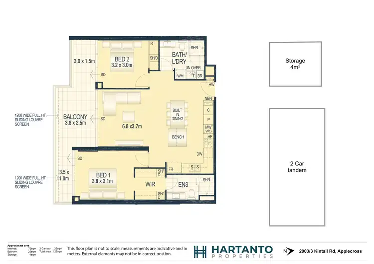 Floorplan of Homely apartment listing, 2003/3 Kintail Road, Applecross WA 6153