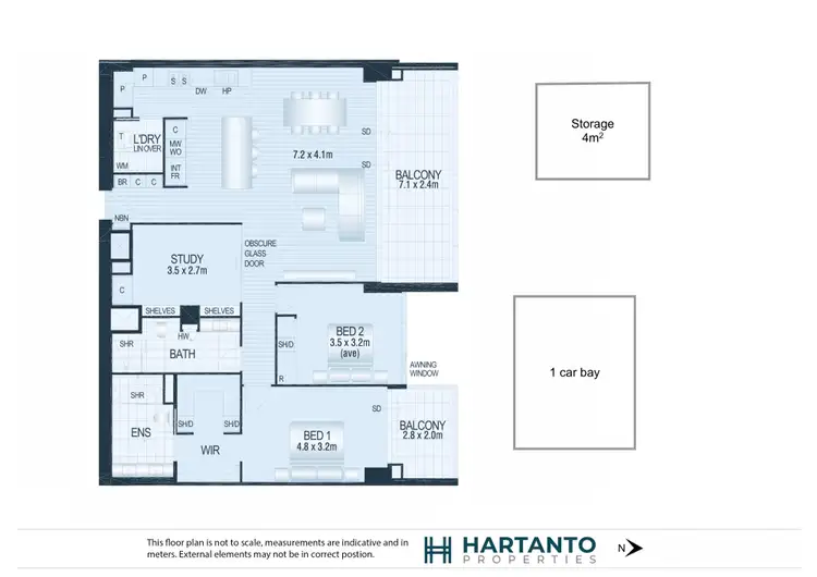 Floorplan of Homely apartment listing, 1301/3 Kintail Road, Applecross WA 6153
