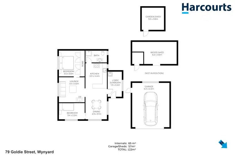 Floorplan of Homely house listing, 79 Goldie Street, Wynyard TAS 7325