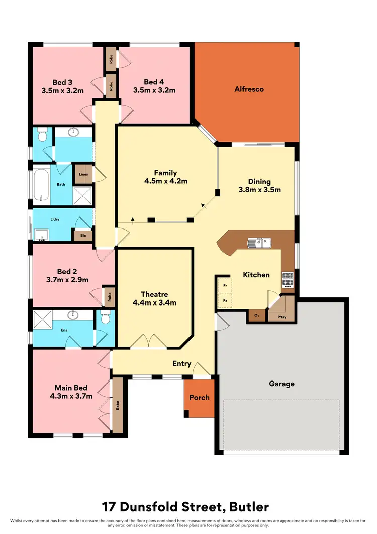Floorplan of Homely house listing, 17 Dunsfold Street, Butler WA 6036
