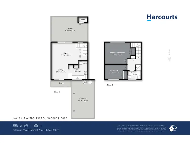 Floorplan of Homely townhouse listing, 16/184 Ewing Road, Woodridge QLD 4114