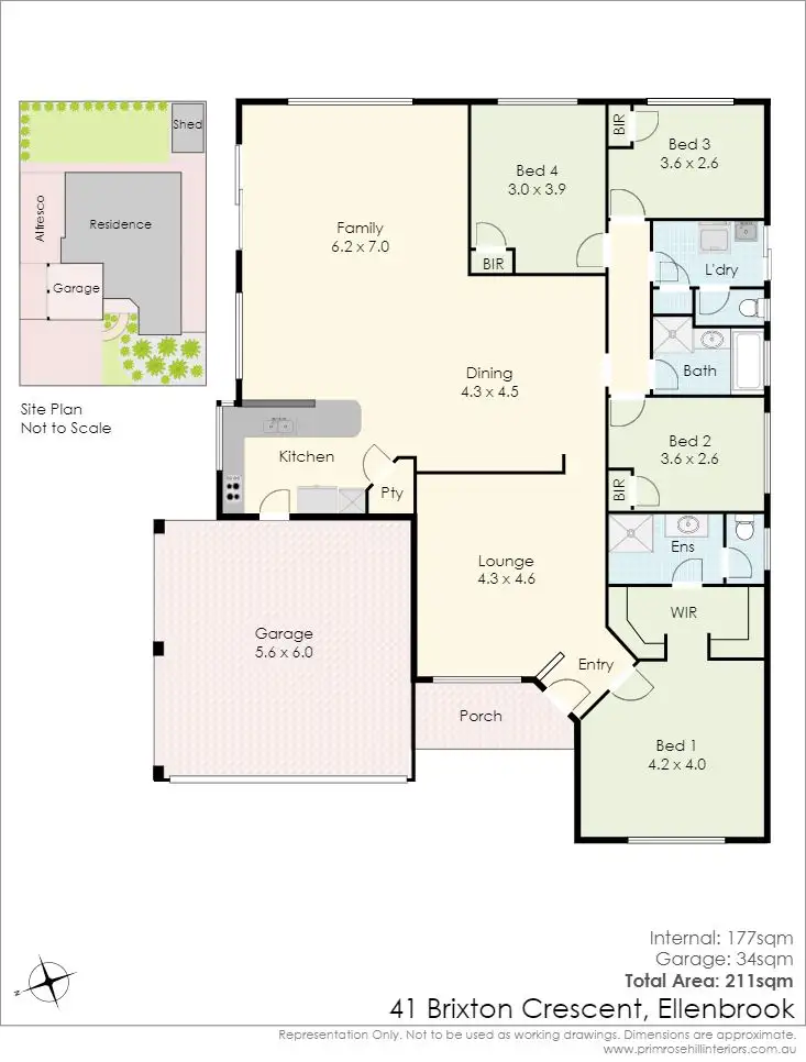 Floorplan of Homely house listing, 41 Brixton Crescent, Ellenbrook WA 6069