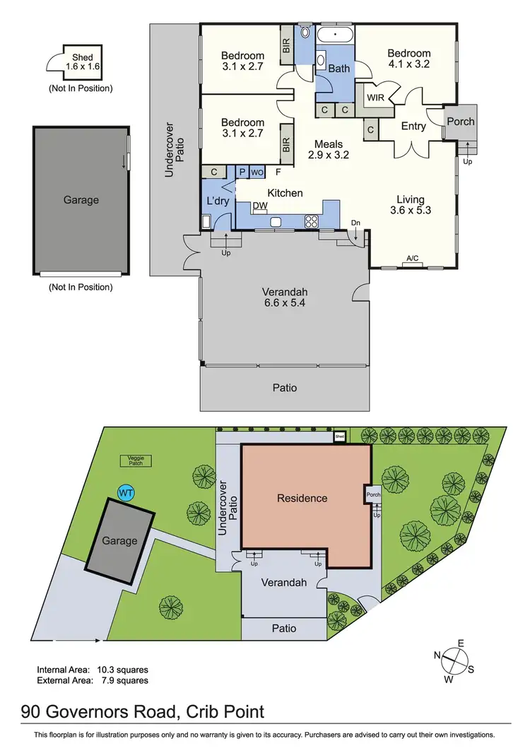 Floorplan of Homely house listing, 90 Governors Road, Crib Point VIC 3919