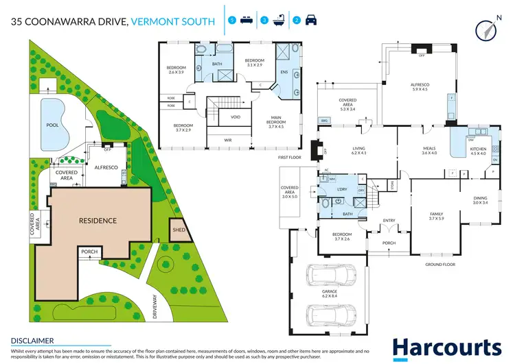 Floorplan of Homely house listing, 35 Coonawarra Drive, Vermont South VIC 3133