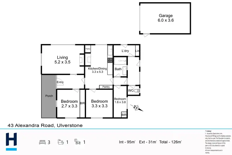 Floorplan of Homely house listing, 43 Alexandra Road, Ulverstone TAS 7315
