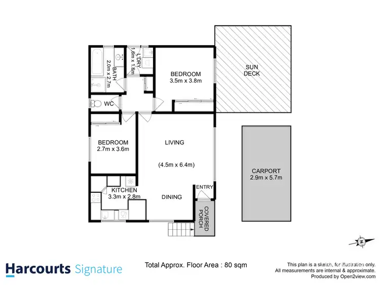 Floorplan of Homely unit listing, 1/8 Glenfern Street, Howrah TAS 7018