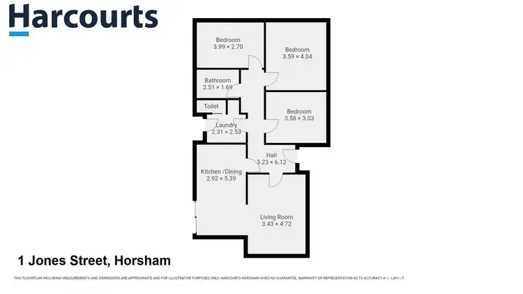 Floorplan of Homely house listing, 1 Jones Street, Horsham VIC 3400