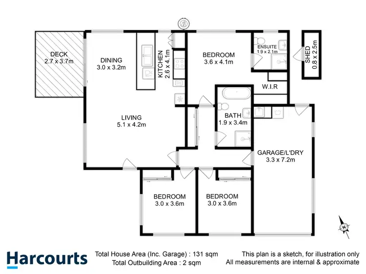 Floorplan of Homely unit listing, 3/101 Main Street, Huonville TAS 7109