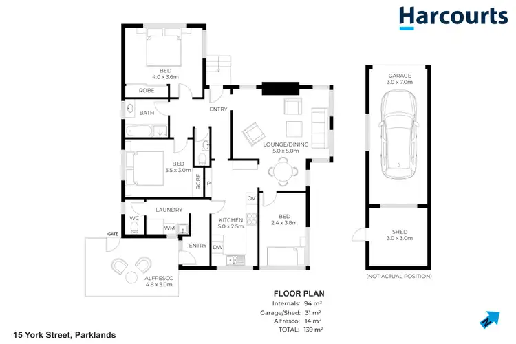 Floorplan of Homely house listing, 15 York Street, Parklands TAS 7320