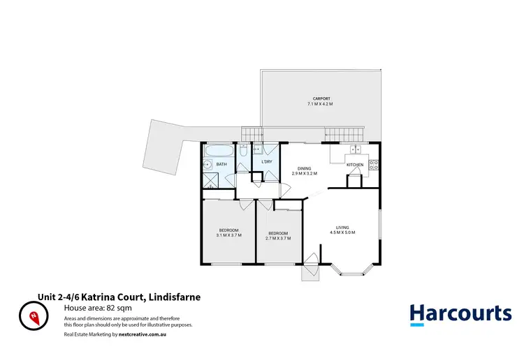 Floorplan of Homely unit listing, 2/4-6 Katrina Court, Lindisfarne TAS 7015