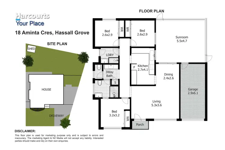Floorplan of Homely house listing, 18 Aminta Crescent, Hassall Grove NSW 2761