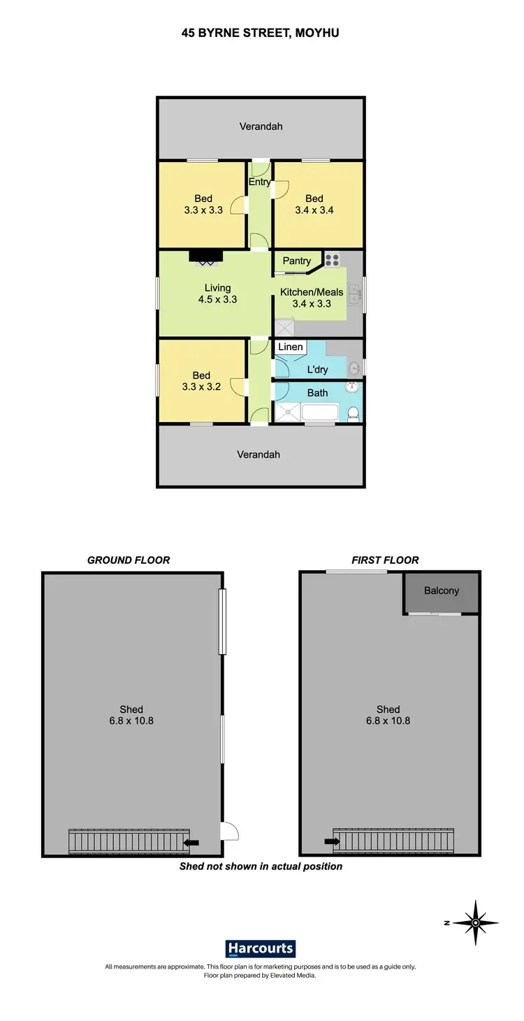 Floorplan of Homely house listing, 45-47 Byrne Street, Moyhu VIC 3732