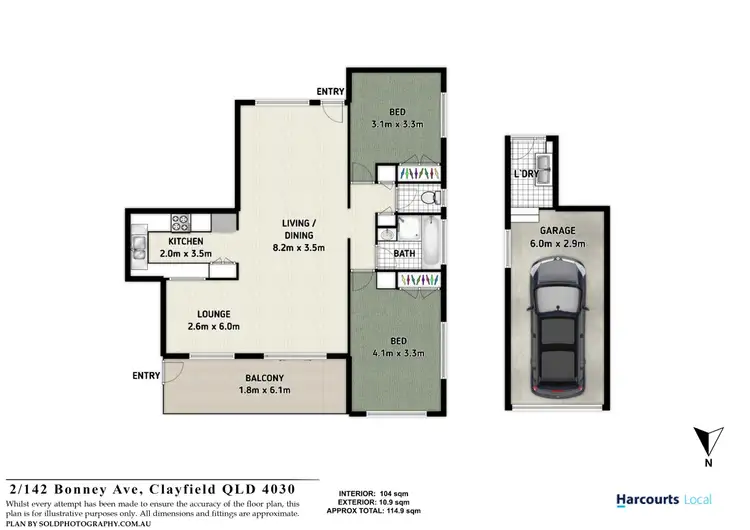 Floorplan of Homely apartment listing, 2/142 Bonney Avenue, Clayfield QLD 4011