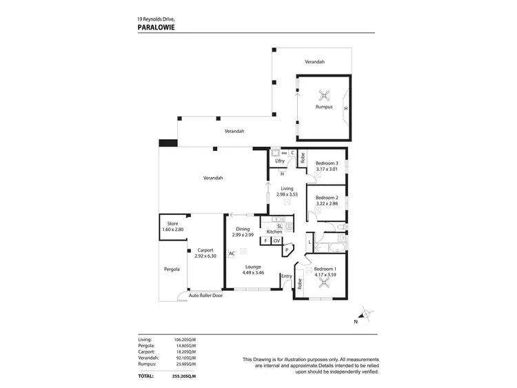 Floorplan of Homely house listing, 19 Reynolds Drive, Paralowie SA 5108