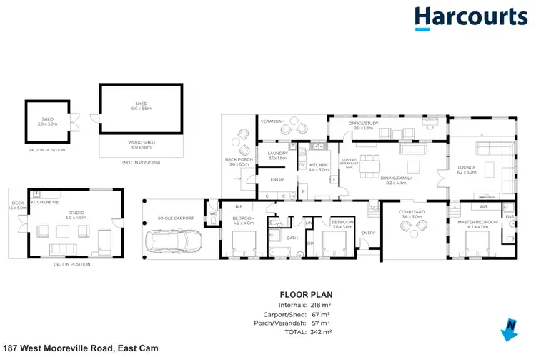 Floorplan of Homely house listing, 187 West Mooreville Road, East Cam TAS 7321