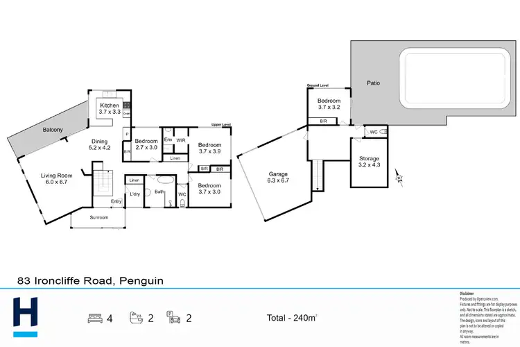 Floorplan of Homely house listing, 83 Ironcliffe Road, Penguin TAS 7316