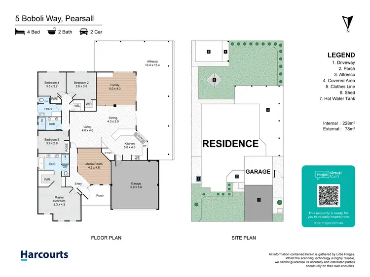 Floorplan of Homely house listing, 5 Boboli Way, Pearsall WA 6065