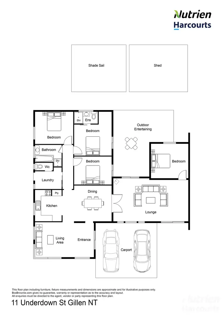 Floorplan of Homely house listing, 11 Underdown Street, Gillen NT 870