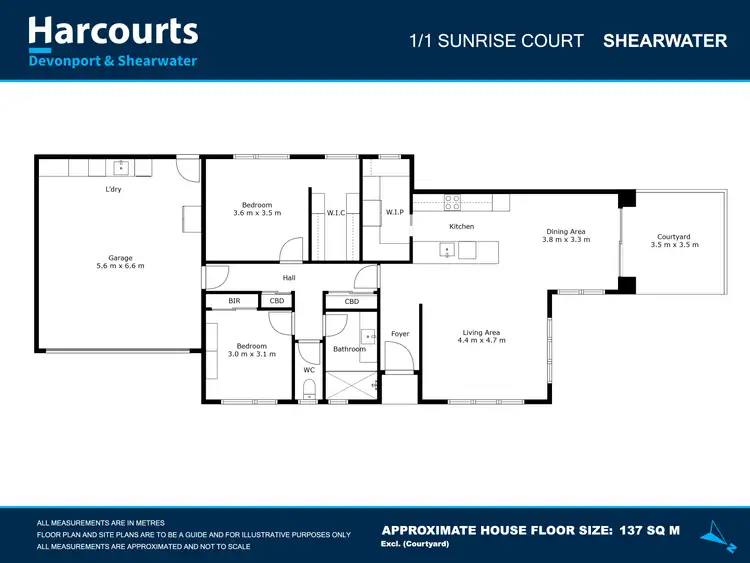 Floorplan of Homely unit listing, 1/1 Sunrise Court, Shearwater TAS 7307