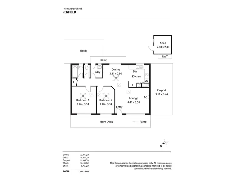 Floorplan of Homely house listing, 17/50 Andrews Road, Penfield SA 5121