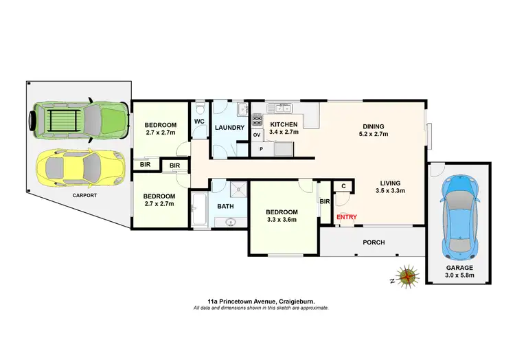 Floorplan of Homely unit listing, 11A Princetown Avenue, Craigieburn VIC 3064