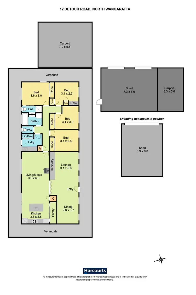 Floorplan of Homely house listing, 12 Detour Road, North Wangaratta VIC 3678