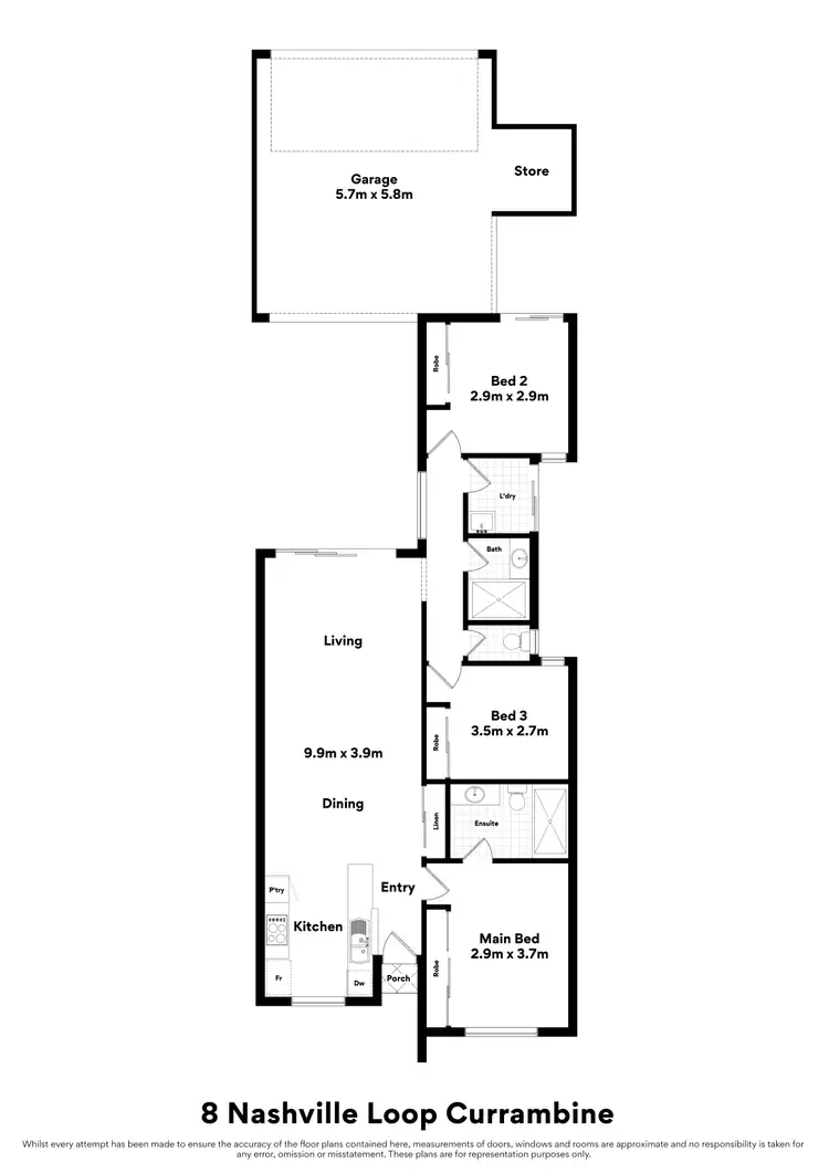Floorplan of Homely house listing, 8 Nashville Loop, Currambine WA 6028