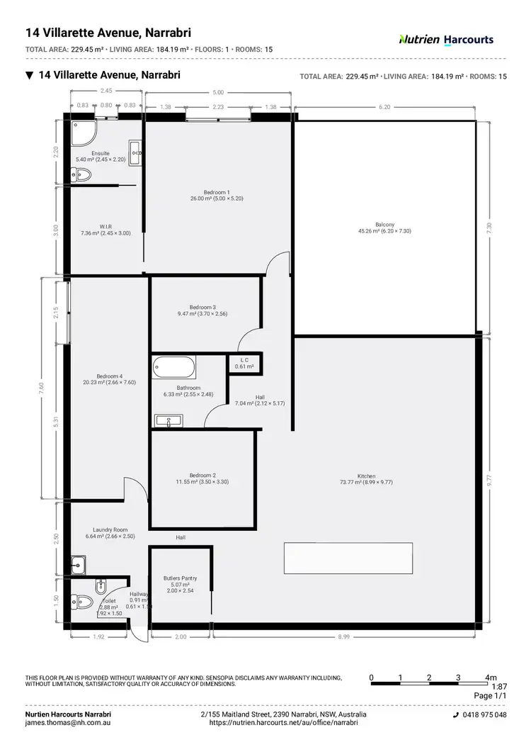 Floorplan of Homely house listing, 14 Villarette Avenue, Narrabri NSW 2390