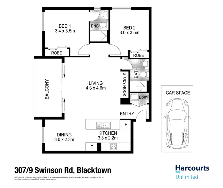 Floorplan of Homely unit listing, 307/9-11 Swinson Road, Blacktown NSW 2148