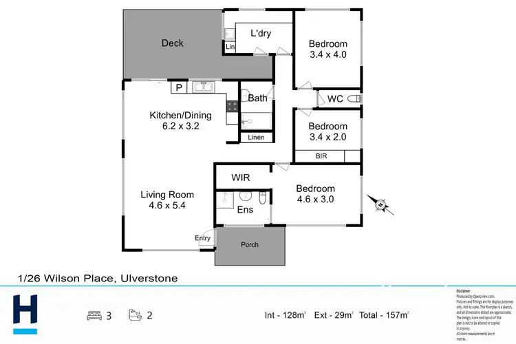 Floorplan of Homely block of units listing, 1 & 2/26 Wilson Place, Ulverstone TAS 7315