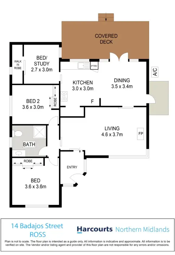 Floorplan of Homely house listing, 14 Badajos Street, Ross TAS 7209