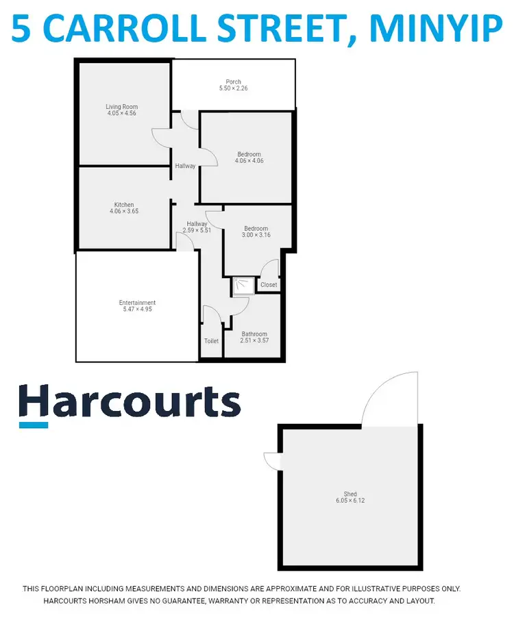 Floorplan of Homely house listing, 5 Carroll Street, Minyip VIC 3392