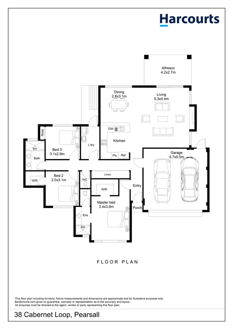 Floorplan of Homely house listing, 38 Cabernet Loop, Pearsall WA 6065