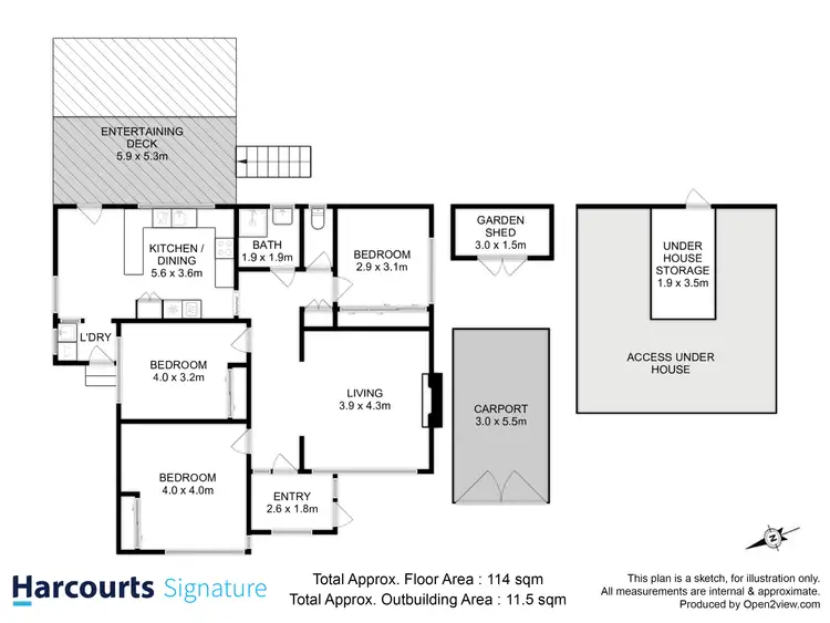 Floorplan of Homely house listing, 65 Ashbolt Crescent, Lutana TAS 7009