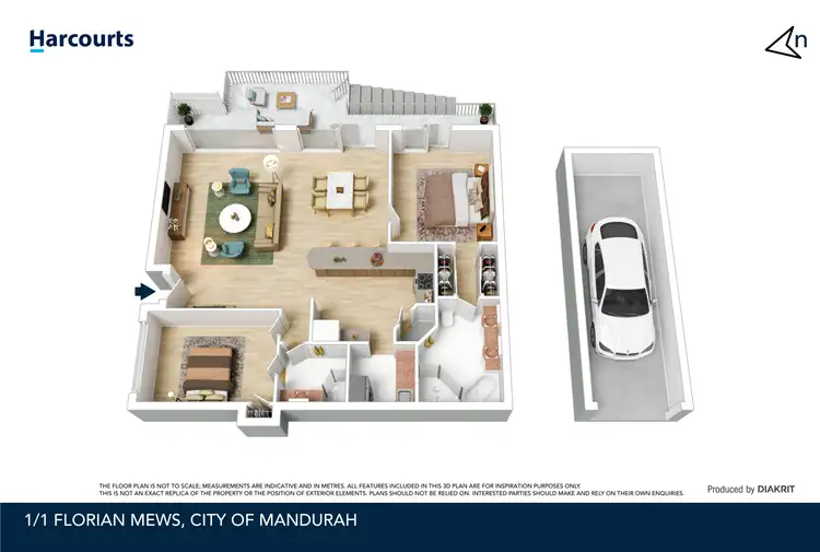 Floorplan of Homely apartment listing, 1/1 Florian Mews, Mandurah WA 6210